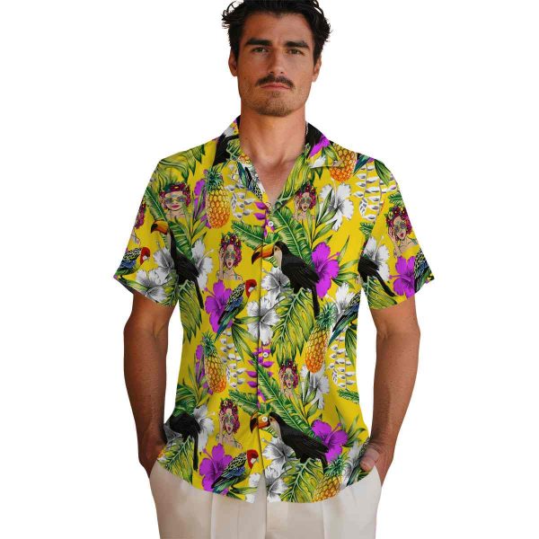 Pop Tropical Toucan Hawaiian Shirt High quality