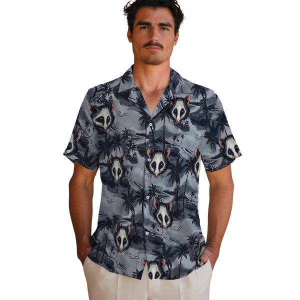 Possum Coastal Palms Hawaiian Shirt High quality