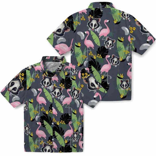 Possum Flamingo Leaves Hawaiian Shirt Latest Model