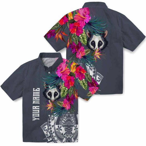 Possum Floral Polynesian Hawaiian Shirt Latest Model