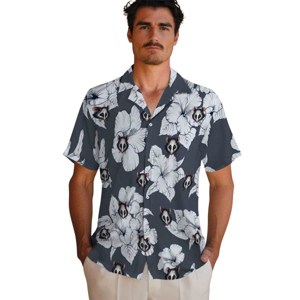 Possum Hibiscus Blooms Hawaiian Shirt High quality