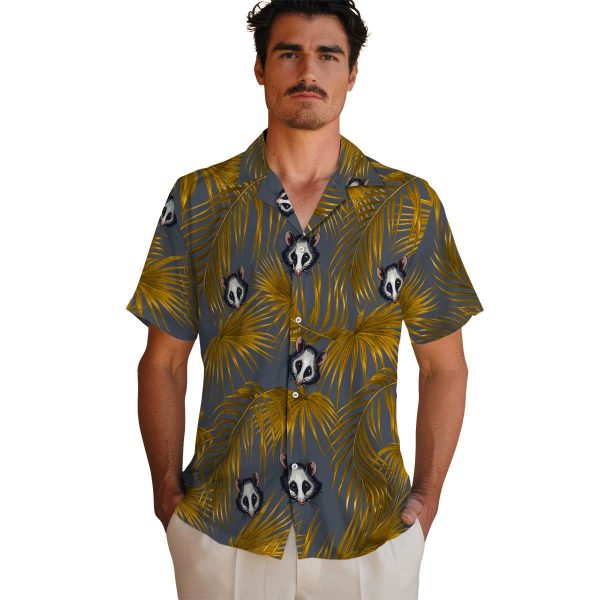 Possum Leafy Palms Hawaiian Shirt High quality