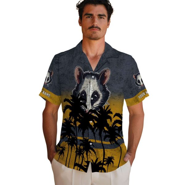 Possum Sunset Pattern Hawaiian Shirt High quality