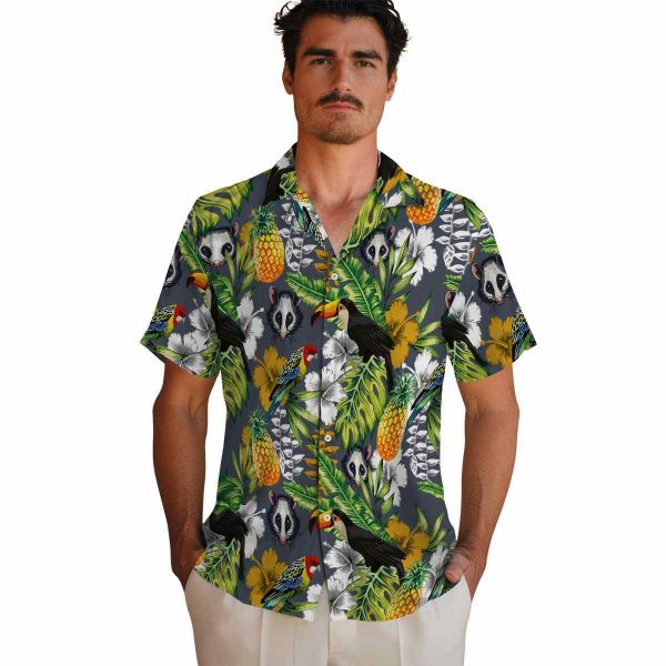 Possum Tropical Toucan Hawaiian Shirt High quality