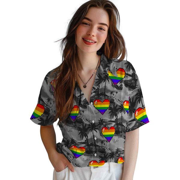 Pride Coastal Palms Hawaiian Shirt Trendy