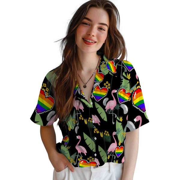 Pride Flamingo Leaves Hawaiian Shirt Trendy