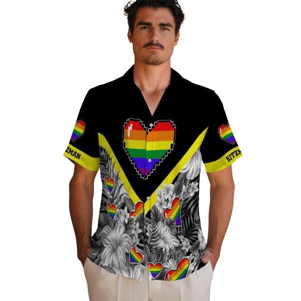 Pride Floral Chevron Hawaiian Shirt High quality