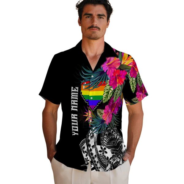 Pride Floral Polynesian Hawaiian Shirt High quality