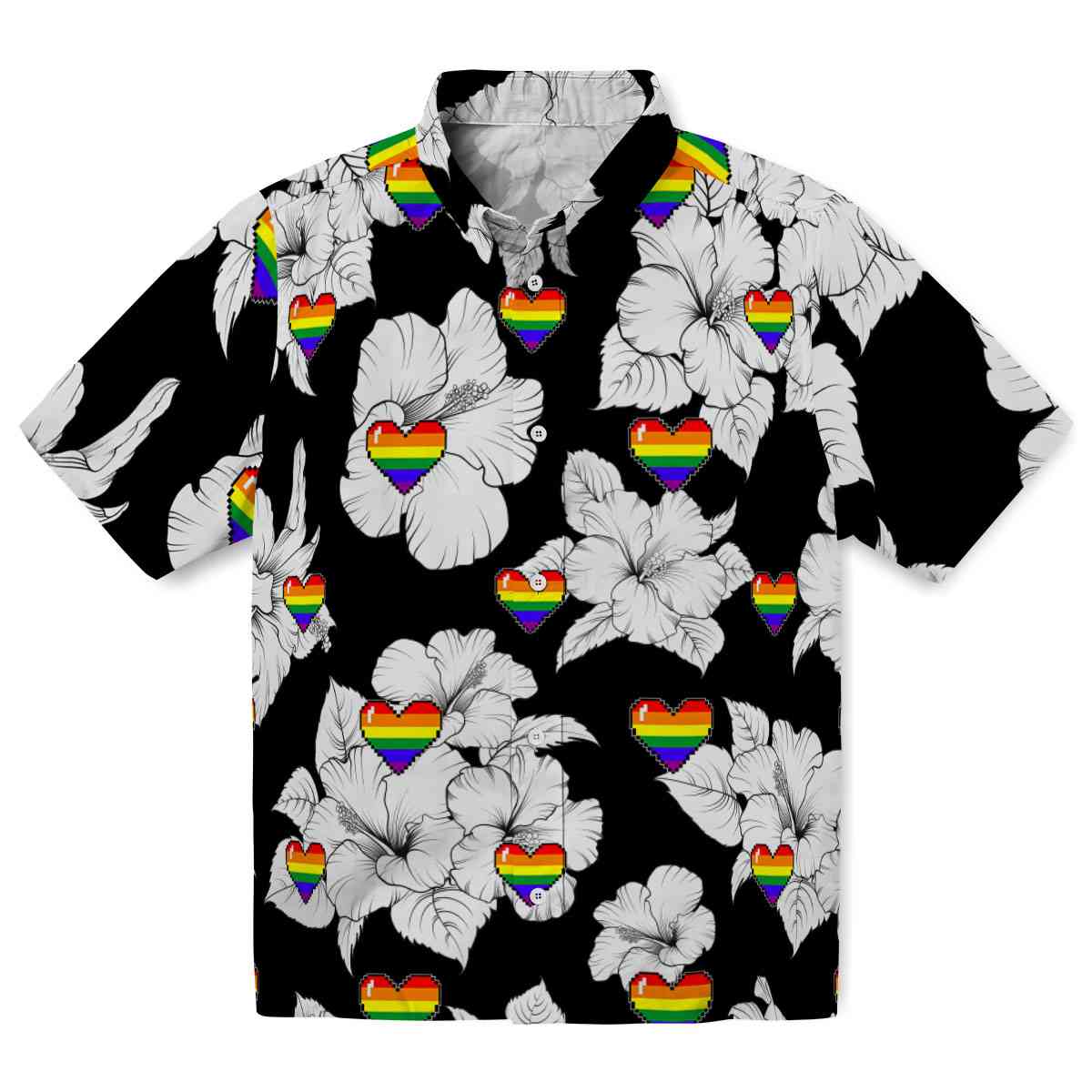 Pride Hibiscus Blooms Hawaiian Shirt Best selling