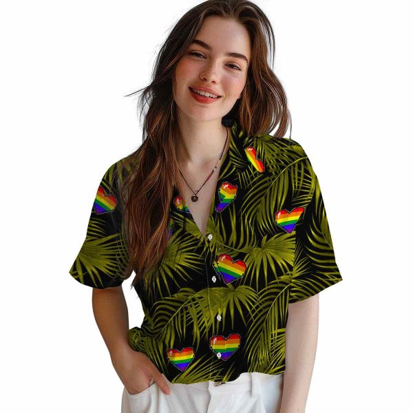 Pride Leafy Palms Hawaiian Shirt Trendy