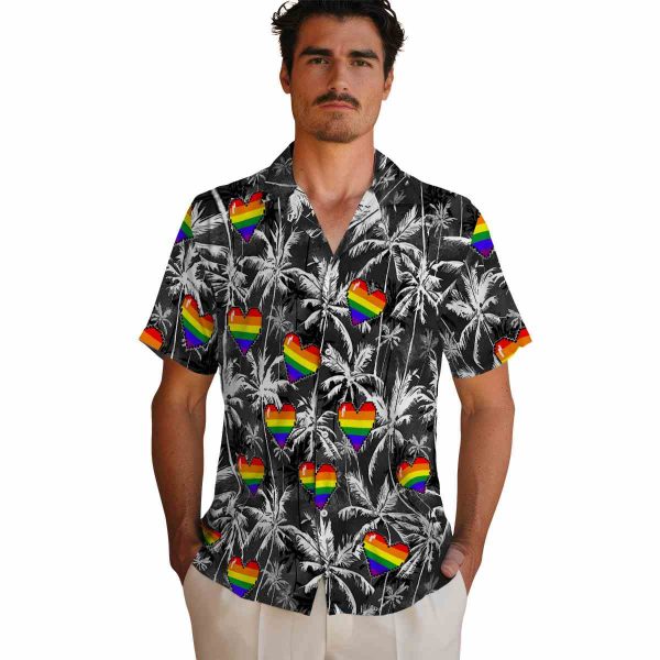 Pride Palm Pattern Hawaiian Shirt High quality