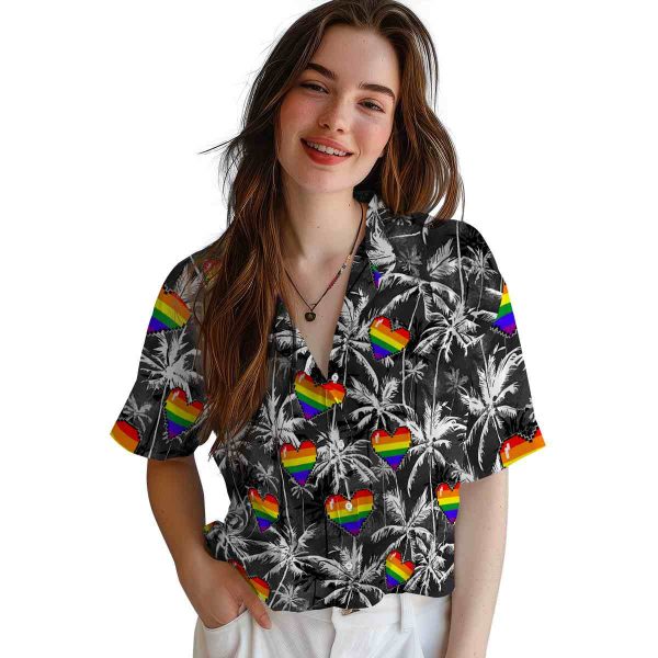 Pride Palm Pattern Hawaiian Shirt Trendy