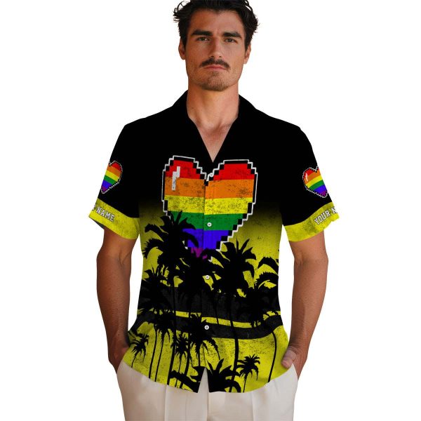 Pride Sunset Pattern Hawaiian Shirt High quality