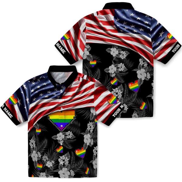 Pride US Flag Hibiscus Hawaiian Shirt Latest Model