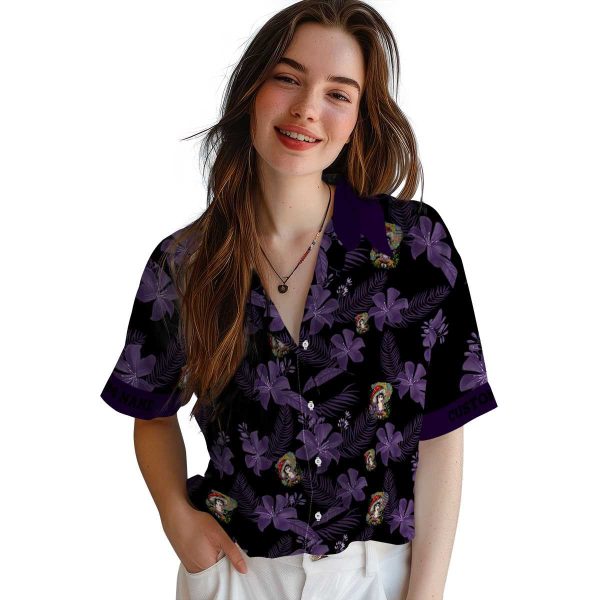 Psychedelic Botanical Print Hawaiian Shirt Trendy