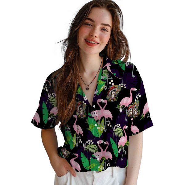 Psychedelic Flamingo Foliage Hawaiian Shirt Trendy