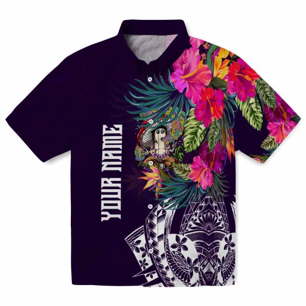 Psychedelic Floral Polynesian Hawaiian Shirt Best selling