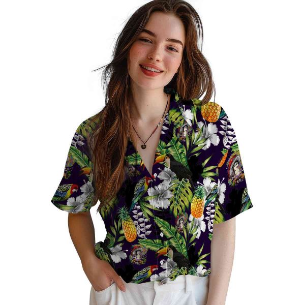 Psychedelic Tropical Toucan Hawaiian Shirt Trendy