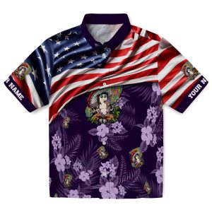 Psychedelic US Flag Hibiscus Hawaiian Shirt Best selling