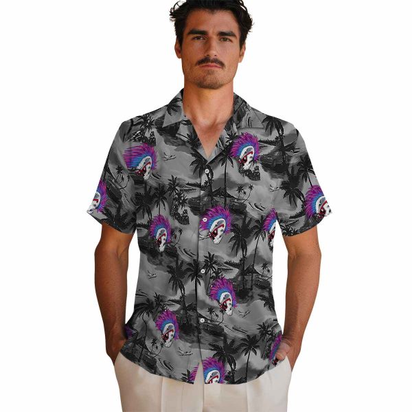 Punk Coastal Palms Hawaiian Shirt High quality