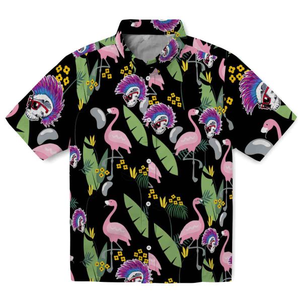 Punk Flamingo Leaves Hawaiian Shirt Best selling