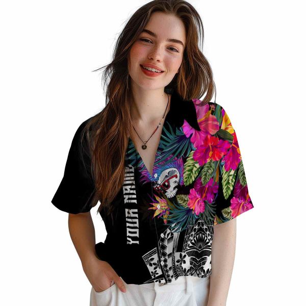 Punk Floral Polynesian Hawaiian Shirt Trendy