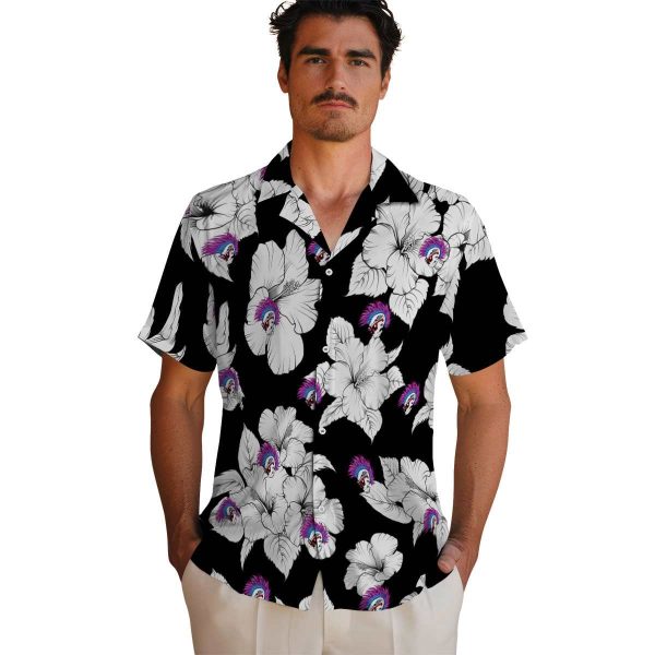 Punk Hibiscus Blooms Hawaiian Shirt High quality