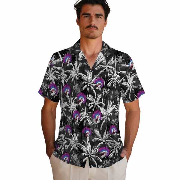 Punk Palm Pattern Hawaiian Shirt High quality