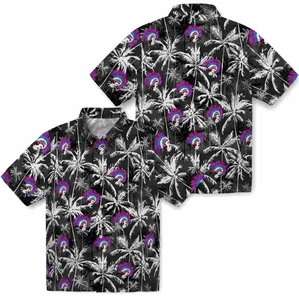 Punk Palm Pattern Hawaiian Shirt Latest Model