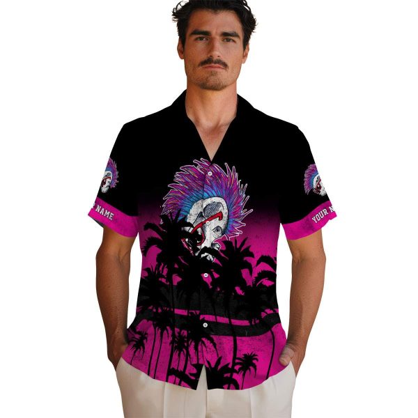 Punk Sunset Pattern Hawaiian Shirt High quality