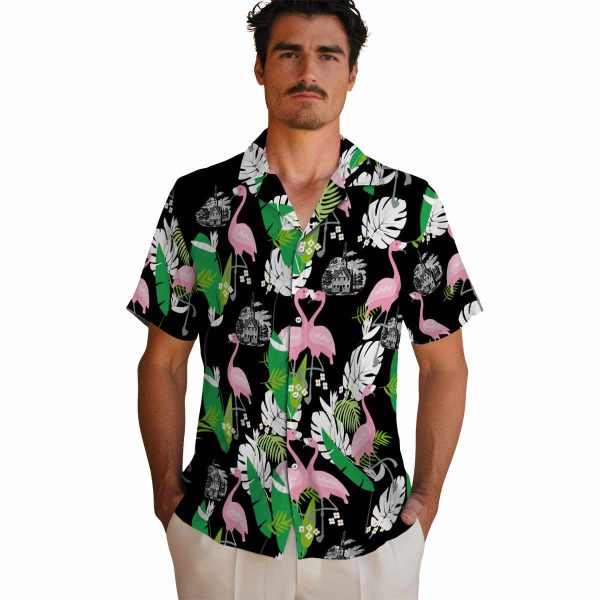 Puritan Flamingo Foliage Hawaiian Shirt High quality