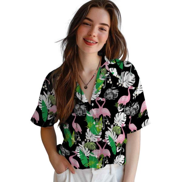 Puritan Flamingo Foliage Hawaiian Shirt Trendy