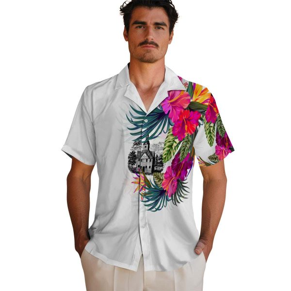 Puritan Floral Polynesian Hawaiian Shirt High quality