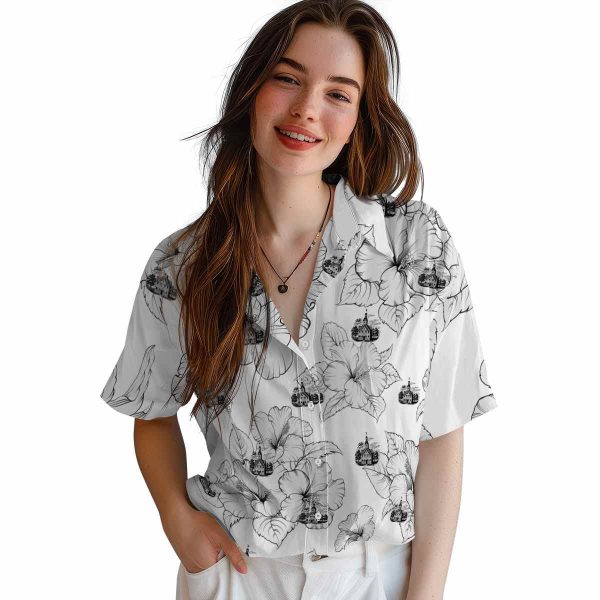 Puritan Hibiscus Blooms Hawaiian Shirt Trendy