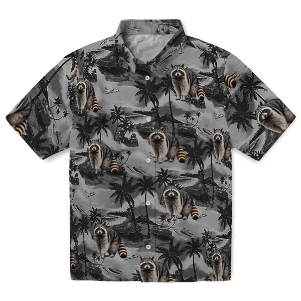 Raccoon Coastal Palms Hawaiian Shirt Best selling