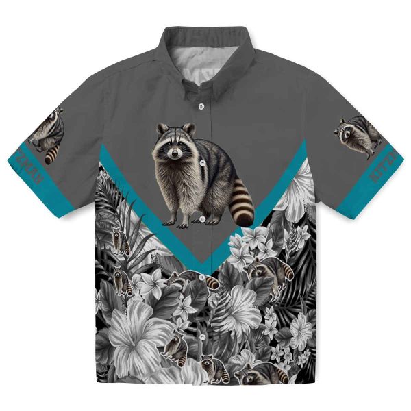 Raccoon Floral Chevron Hawaiian Shirt Best selling