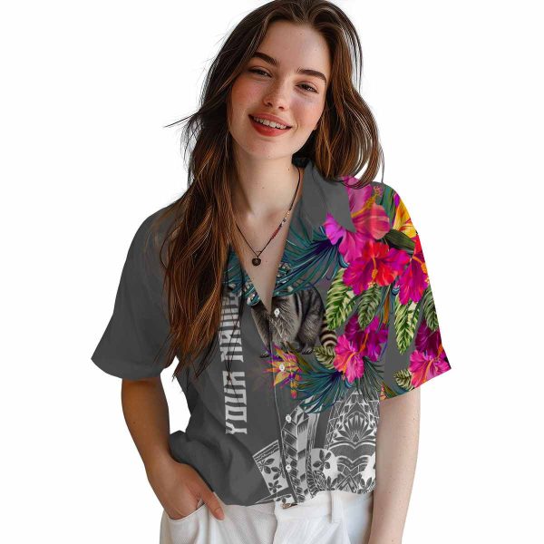 Raccoon Floral Polynesian Hawaiian Shirt Trendy