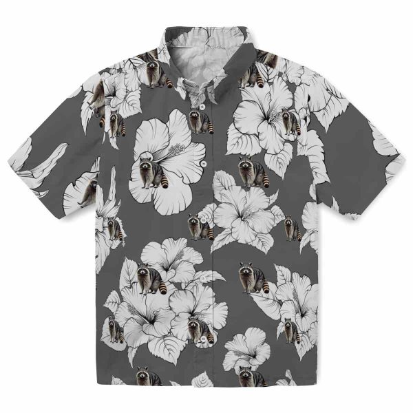 Raccoon Hibiscus Blooms Hawaiian Shirt Best selling