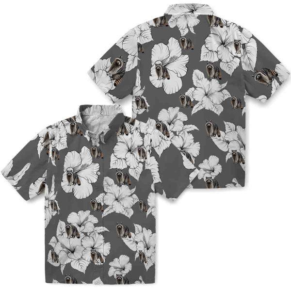 Raccoon Hibiscus Blooms Hawaiian Shirt Latest Model