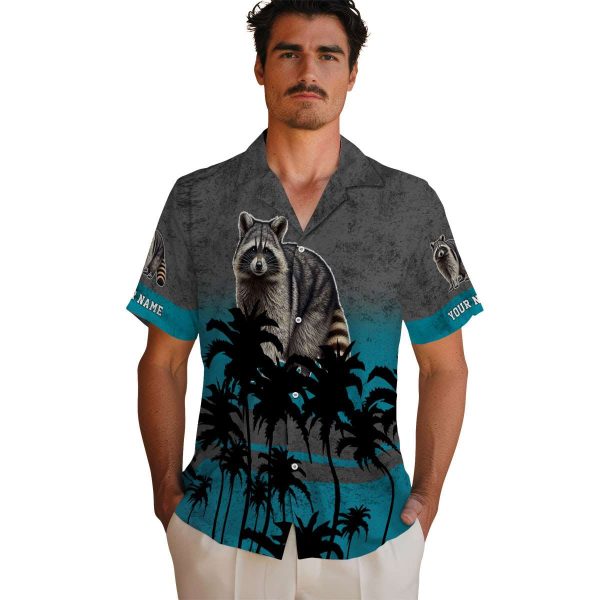 Raccoon Sunset Pattern Hawaiian Shirt High quality