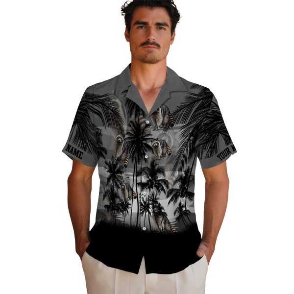 Raccoon Sunset Scene Hawaiian Shirt High quality