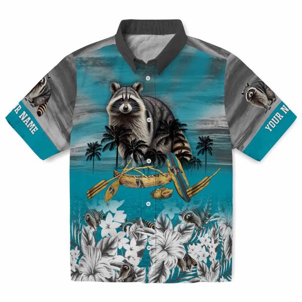 Raccoon Tropical Canoe Hawaiian Shirt Best selling