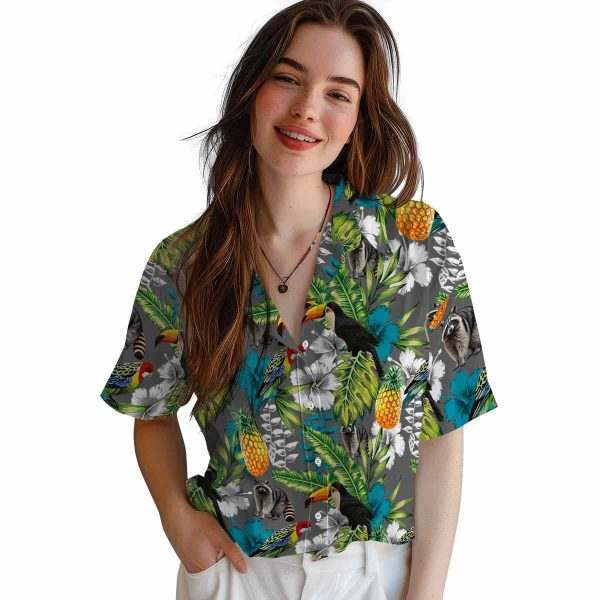 Raccoon Tropical Toucan Hawaiian Shirt Trendy