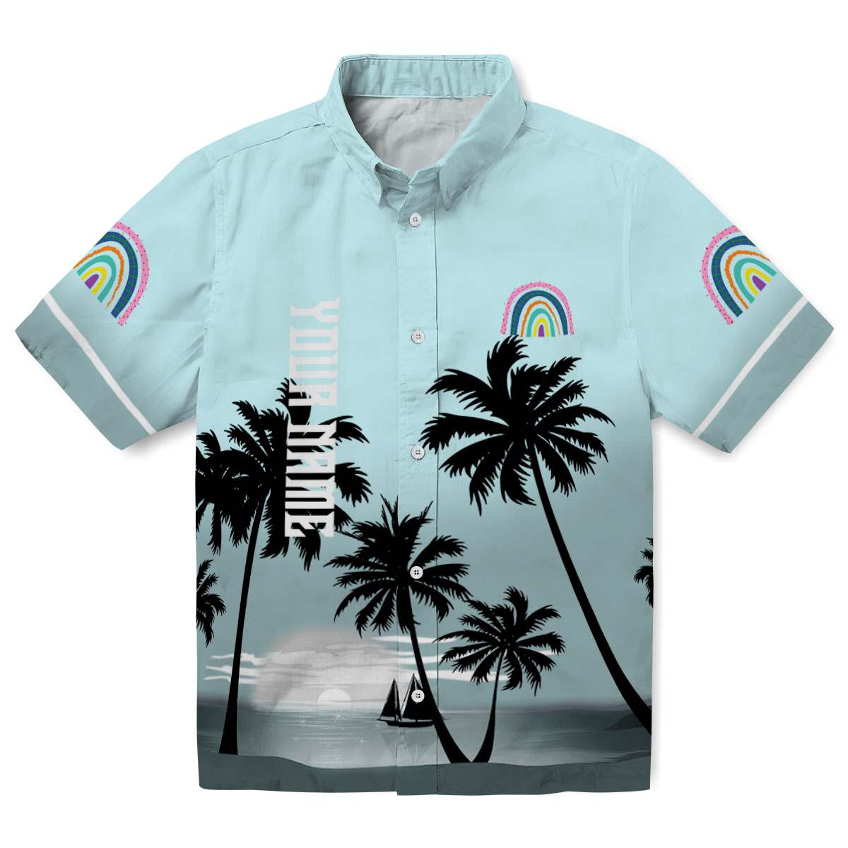 Rainbow Beach Sunset Hawaiian Shirt Best selling