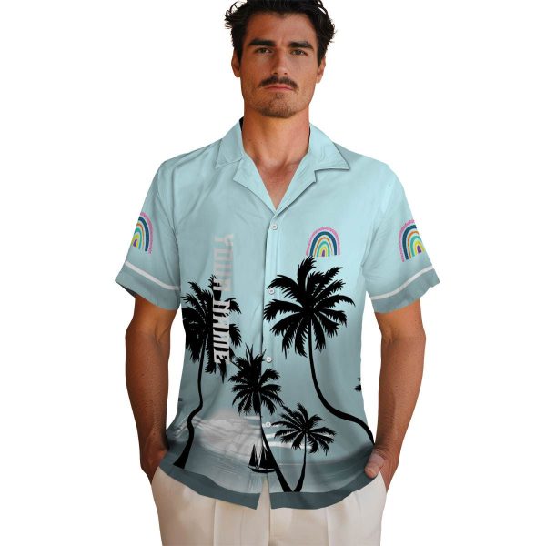 Rainbow Beach Sunset Hawaiian Shirt High quality