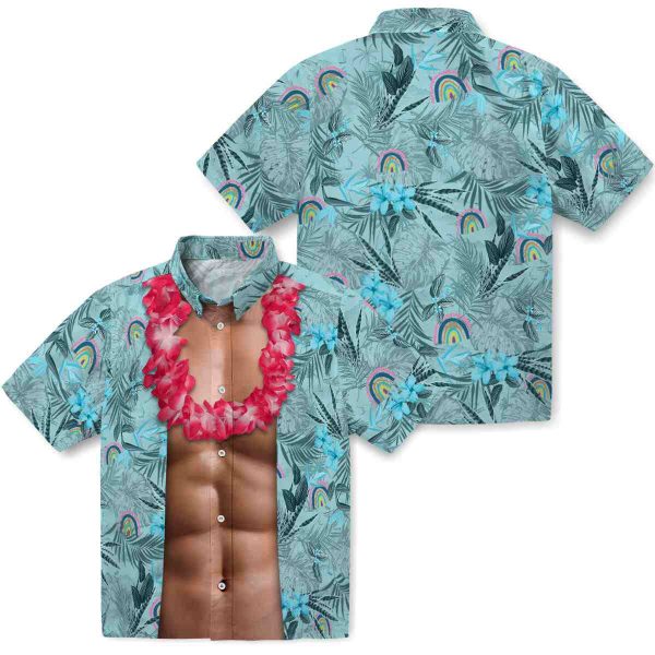 Rainbow Chest Illusion Hawaiian Shirt Latest Model