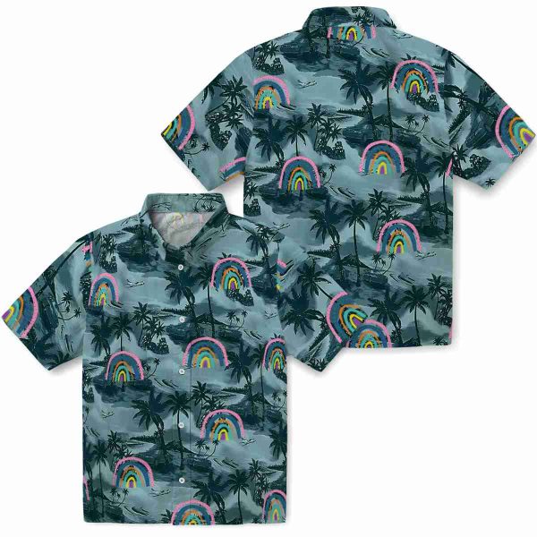 Rainbow Coastal Palms Hawaiian Shirt Latest Model