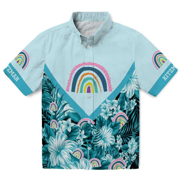 Rainbow Floral Chevron Hawaiian Shirt Best selling