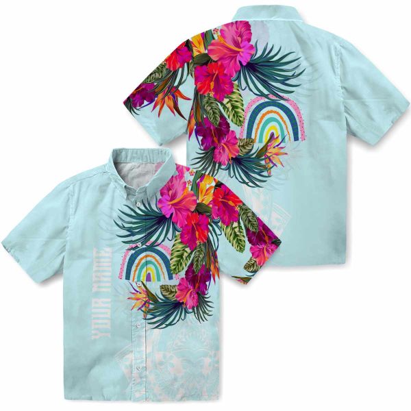 Rainbow Floral Polynesian Hawaiian Shirt Latest Model