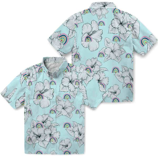 Rainbow Hibiscus Blooms Hawaiian Shirt Latest Model